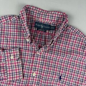 Polo Ralph Lauren Men's XL Classic Fit Multicolor Plaid Madras Button-Down Shirt